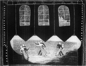 Jean Desmier dessin fusain 